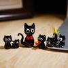 Cartoon Black Cat Mini Glass Ornaments Handmaking Kitten Cute Crafts Colored Glaze Table Decoration for Birthday Gifts 2025 New