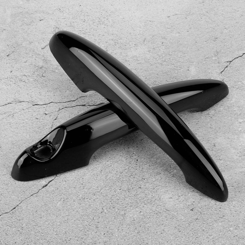 2pcs ABS Black Car Outer Door Handle Strip Cover Trim Fits For S R50 R53 R56