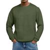 Men's Loose-fitting Casual Waffle-weave  Neck Long-sleeved Top