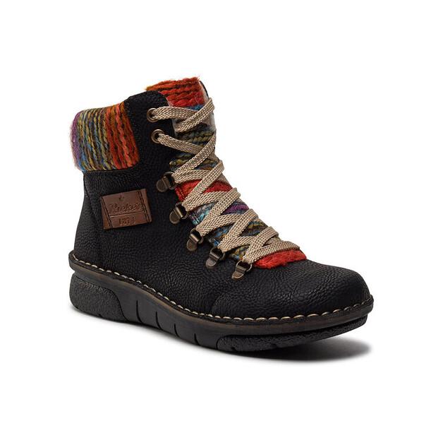 Rieker 73343-00 Ankle Boots, Black