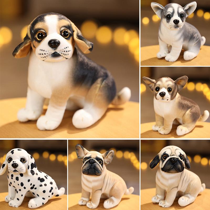 Simulated Pug Husky Dog Doll Plush Toy Puppy Akita Dog Doll Girl Boy Ragdoll
