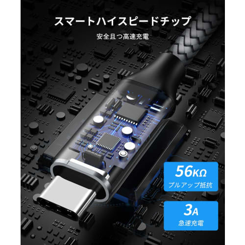 USB-Typ-C-Kabel [4er-Set 0,3 m + 1 m + 1,8 m + 3 m] etguuds Schnellladekabel Typ C High Speed??Extrem langlebiges Nylonkabel zum Übertragen auf die Datenübertragung Typ C Xperia XZ1