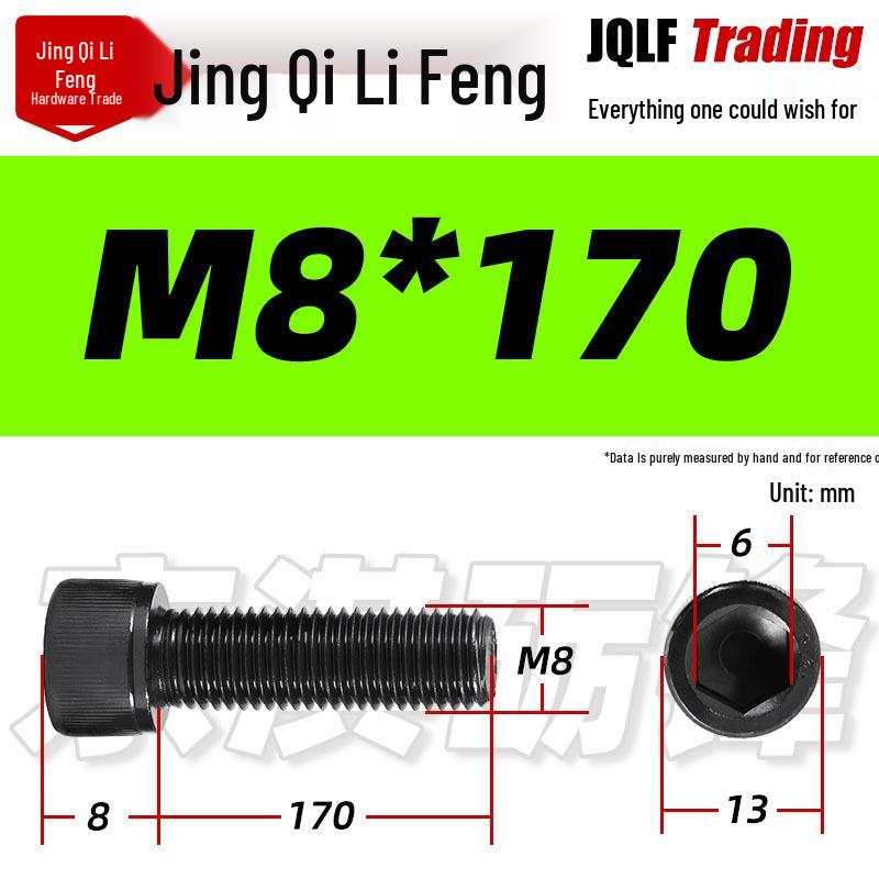 Grade 12.9 Full Thread Hex Socket Head Cap Screws - M3-M14 Black Cylindrical Bolts for Maker Accessories