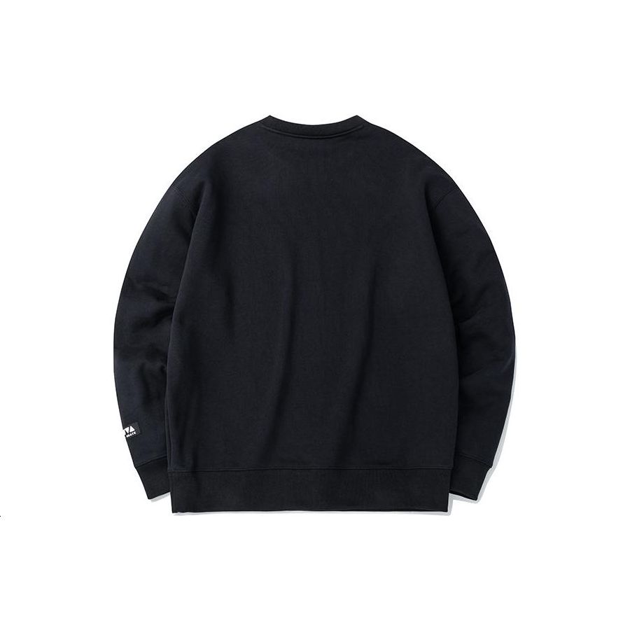 Anta Cartoon Print Crew Neck Loose Long Sleeve Sweatshirt Men Tops Black 152328701-1