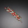 Ethnic Style Colorful Natural Stone Hollow Bracelet Handmade Bead Bohemian Hollow Rice Bead Crushed Stone Bracelet