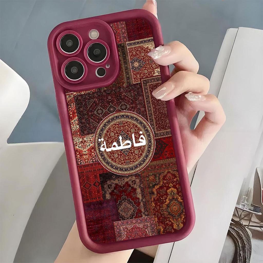 Bohemian Sandstone Groove Eye of the Tiger Wine Red Case for iPhone 15/16/17