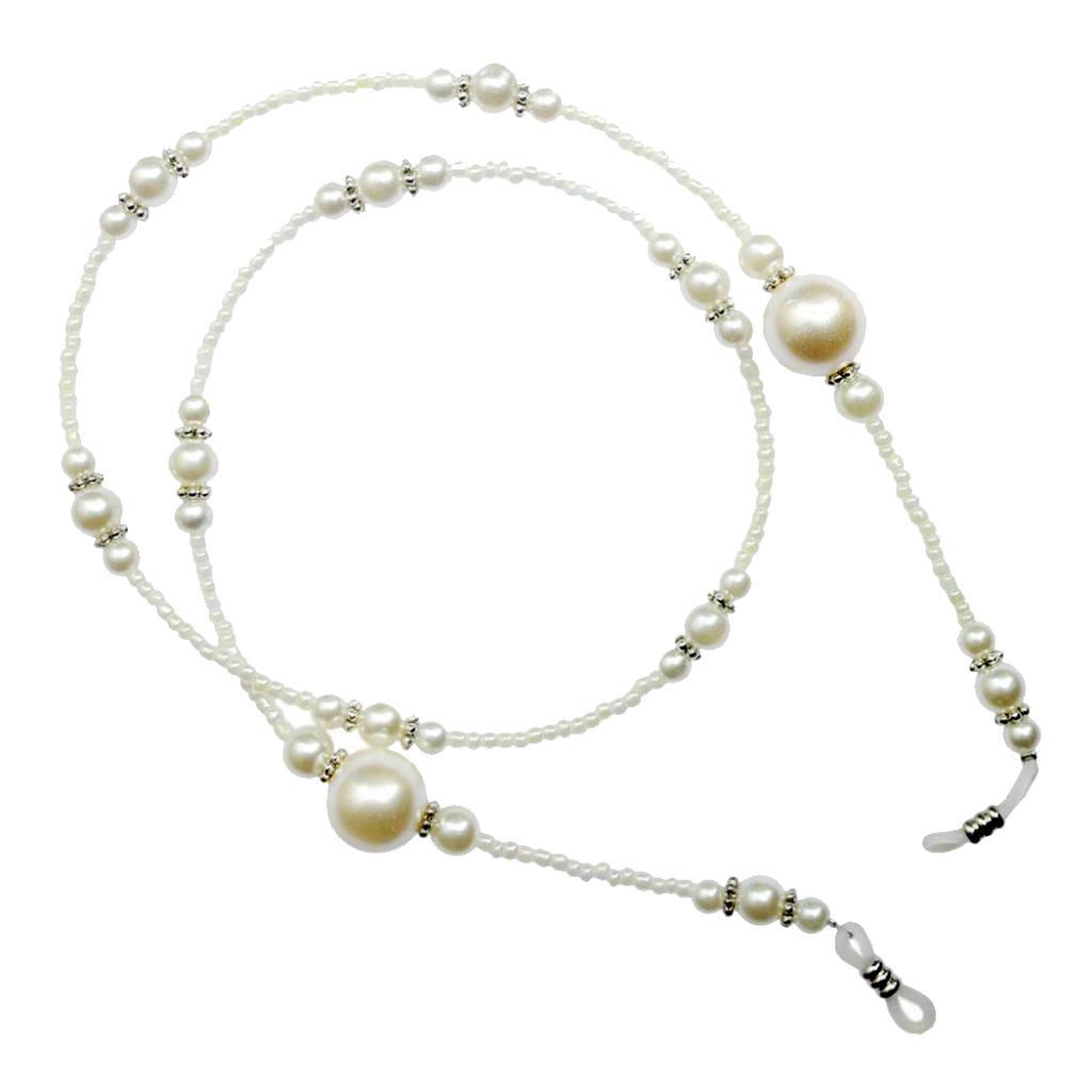 Eyeglasses Lanyard Rope Chain Faux Pearls Beads Sunglasses Strap Holder Retainer