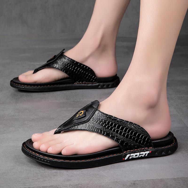 Fashion High End Brand Handmade Sole Anti Slip Men's Flat Shoes Park Walking Casual Shoes Fashionable Men's Beach Shoes Free Delivery