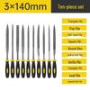 Assorted Small Steel File Set: Triangular Rasp Hand Files for Woodworking