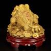 Brass Ornaments Three Feet Tripod Toad Copper Golden Cicada Home Office Shop Opening