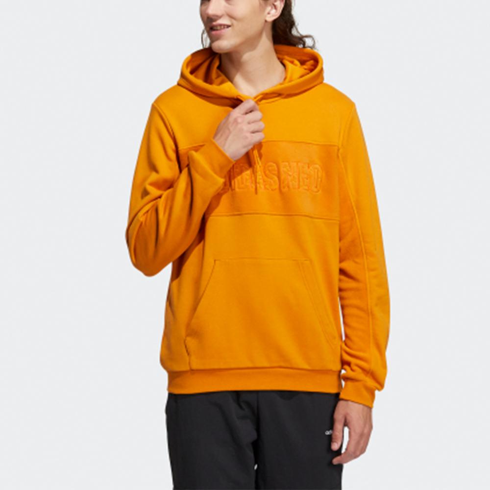 Adidas Neo Transition Hoodie, Sports Casual Men Tops Orange H45217
