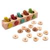 Shape Children Wooden Blocks Box Nontoxic Paint For Infant And Preschool Play