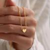 Fashion Collier Simple Heart Girls Pendant Necklace Small Love Shape Hearts Clavicle Choker Jewelry