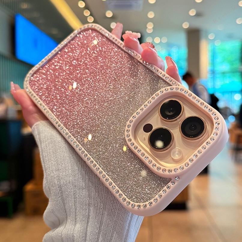 New Diamond Phone Case for iPhone 13 12 11 14 15 16 17 Pro Max Air 16 15 14 Plus Clear Bling Glitter Protector Shockproof Cover