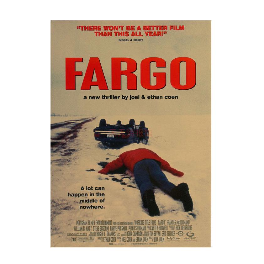 

Fargo Retro TV Show Poster for Bar, Cafe, Dorm Decor - Kraft Paper Wall Art 29.7X42cm (A3 size)