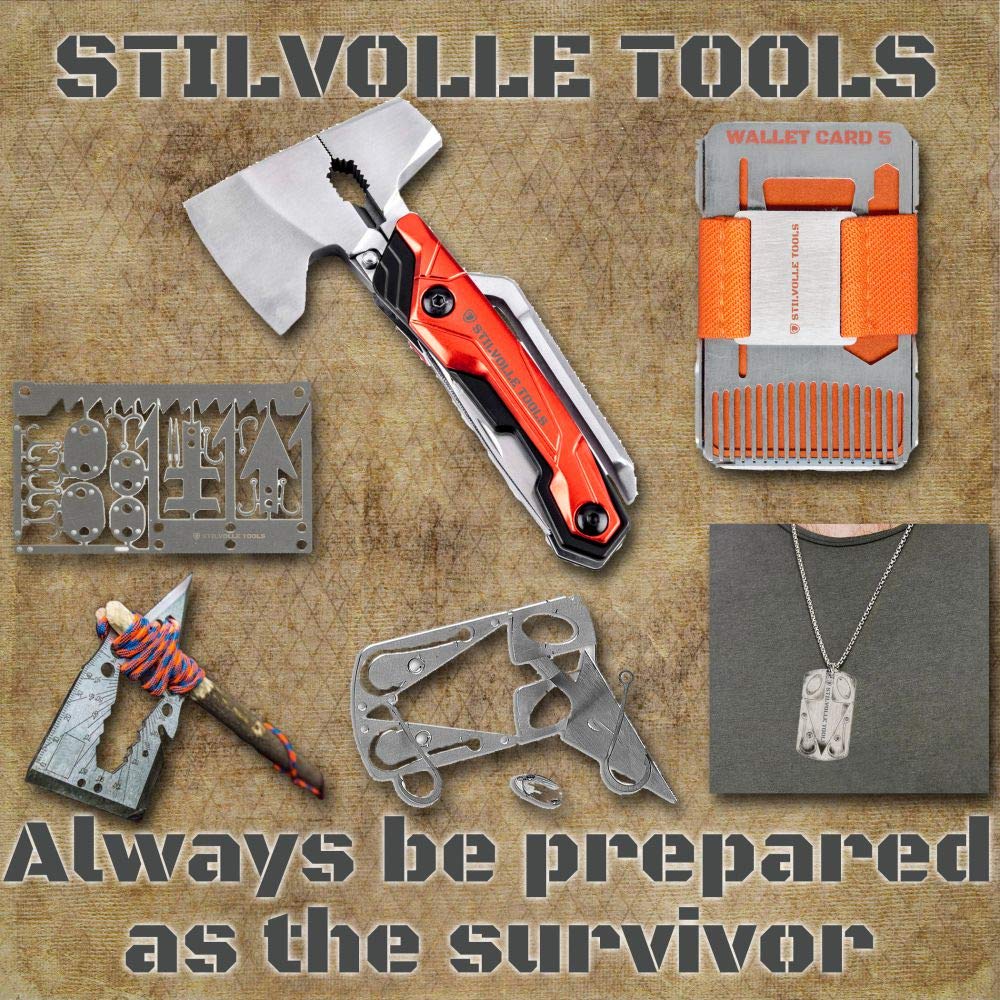 Axe Nine with 9 Includes Wire Bottle Phillips Flathead Nail and STILVOLLE A Tool That Can Be Kept On Hand for and Emergency Created from the Ideas of