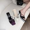 Silk Sandals for Women In the Summer of 2026 Butterfly Condensation Toe High Heels for Wearing Outside Cool Slippers