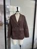 2026 Autumn/Winter Women's Retro Lapel Suede Waist-Tie Jacket