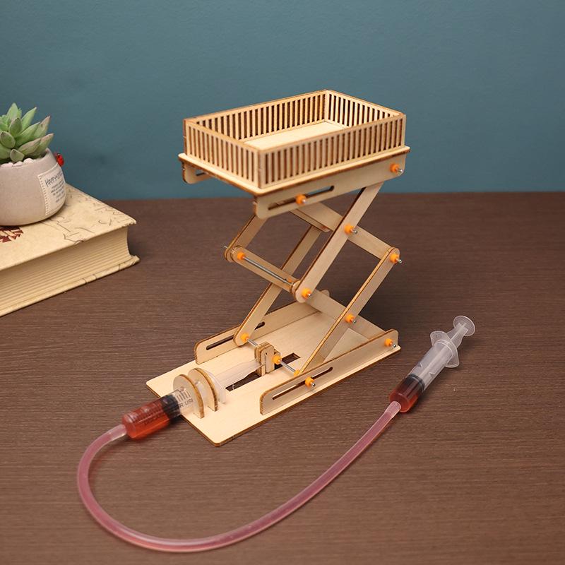 Children's DIY Wooden Hydraulic Transmission Assembly Kit