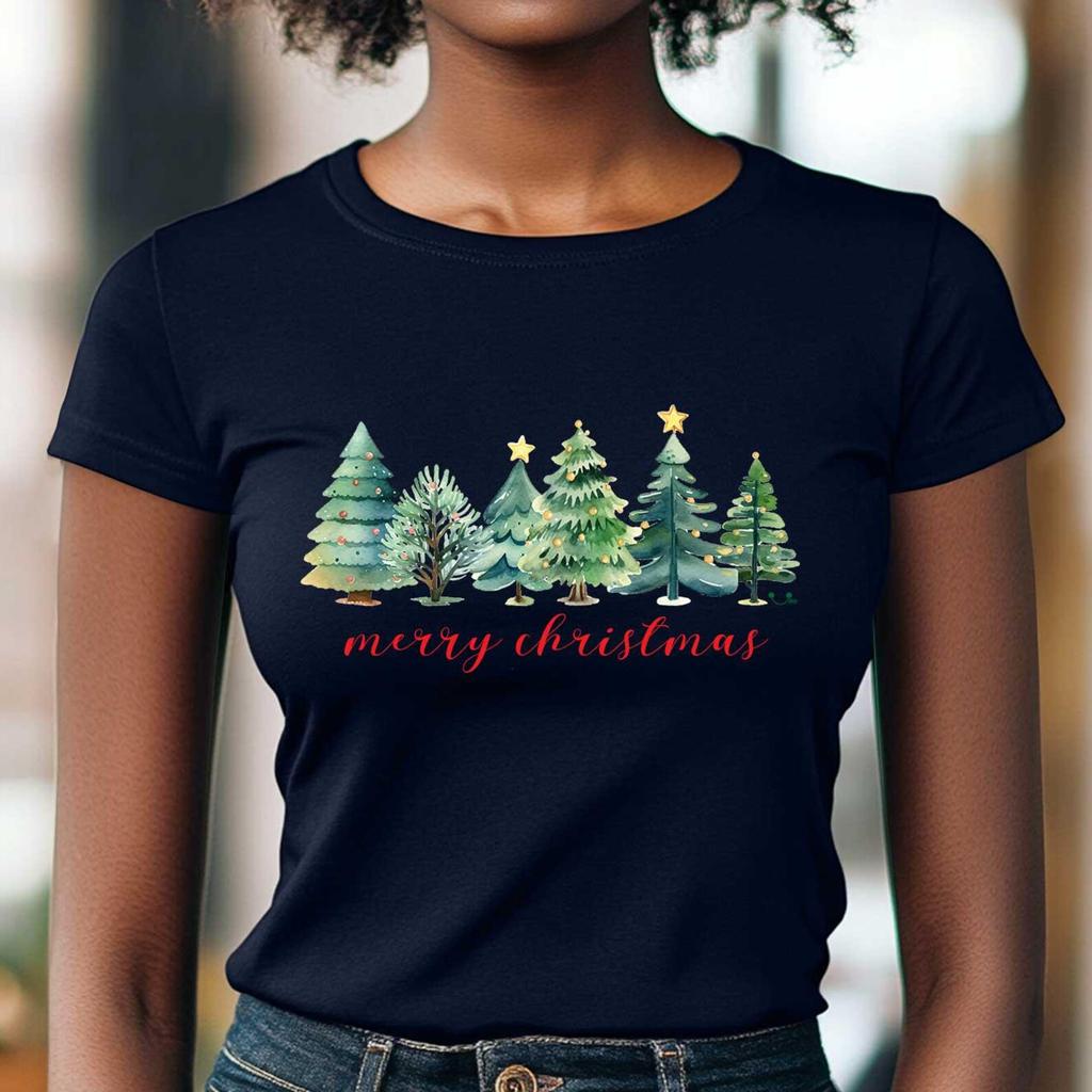 Christmas Trees Shirt - Watercolor Christmas T - Cute Trees Tee Family Shirt - Trees Lover Xmas Tee - Holiday Shirt - Xmas Gift