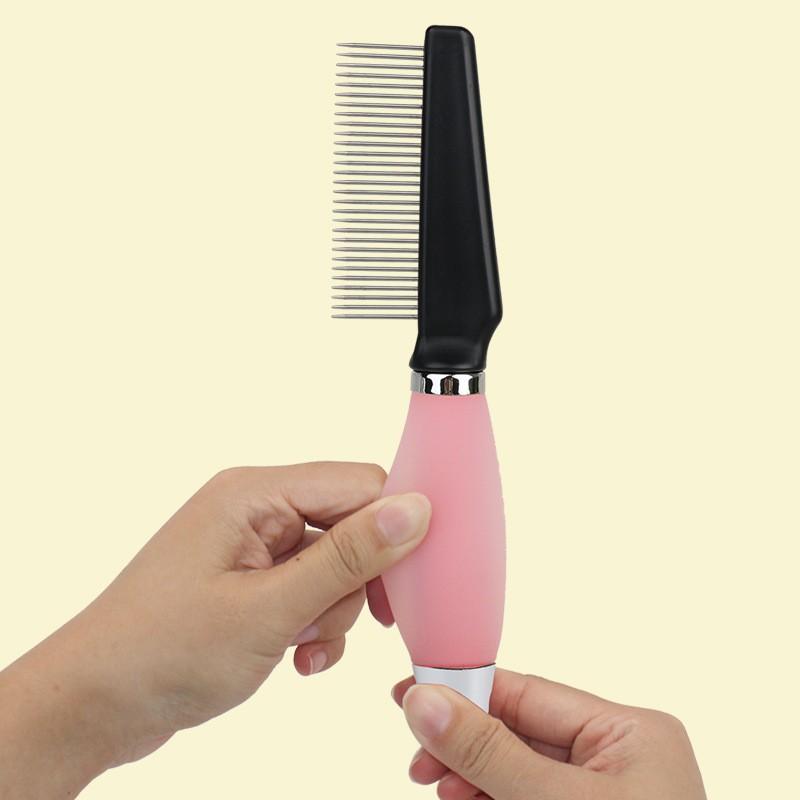 Dog Comb Pet Hair Remover Massage Cat Brush Silicone Handle Combs for Cats Hair Knot Opening Dog Grooming Brush Pets Acessorios