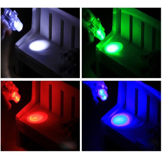 100Pcs Portable LED Flashing Finger Lights Lamp Concert Party Supplies Kids Toy