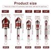 10 Flute Metal M35 Cobalt Countersink Drill Bit Set 82° 10pcs 1/4" Hex Shank Countersunk Bit Set 1/4” 3/8” 1/2” 5/8 With Holder