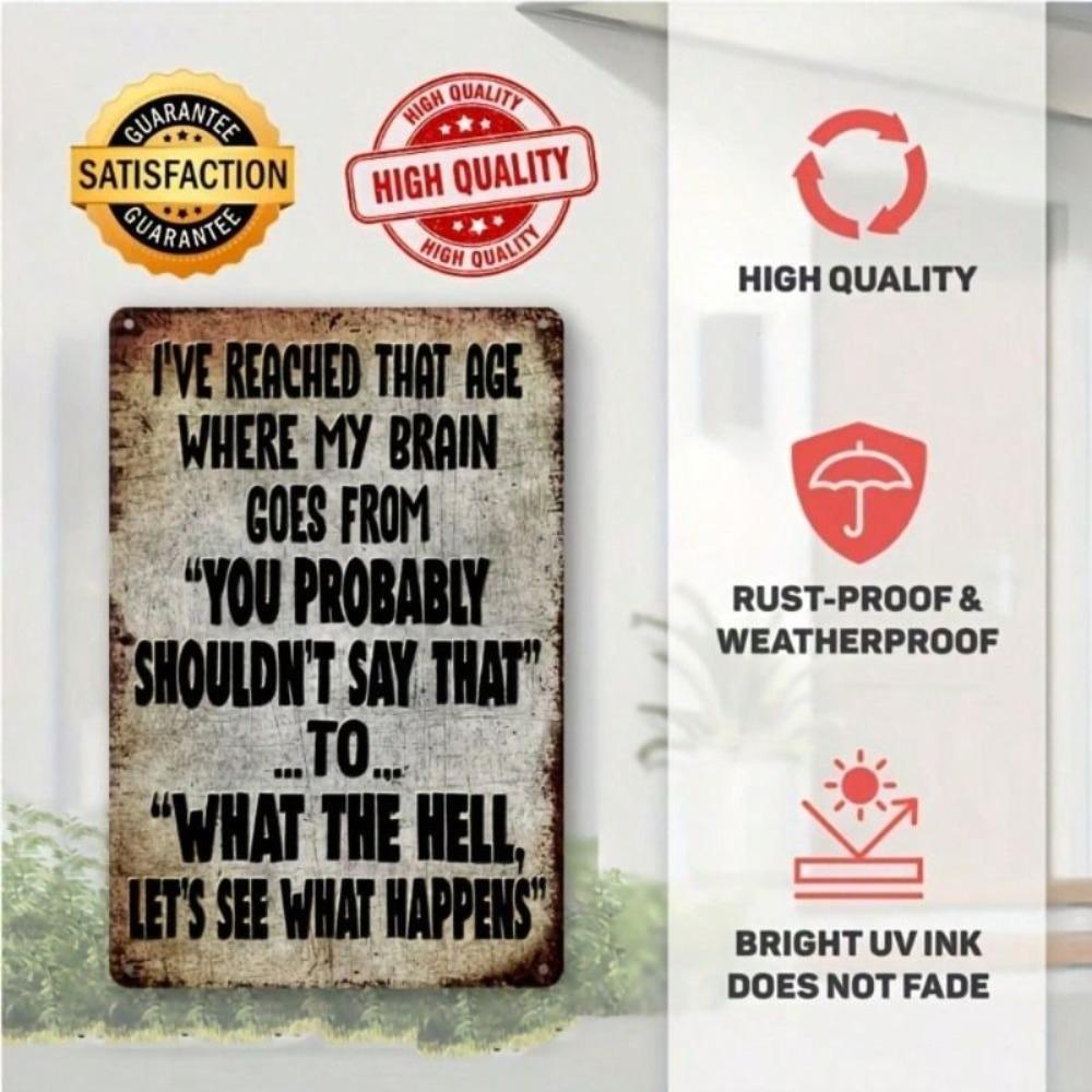 Vintage Humorous Metal Sign 20x30cm Retro Garage Cafe Garden Decor Unique Gift