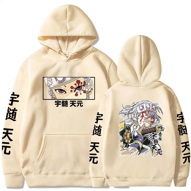 Japanese Anime Tengen Uzui Hoodie Fashion Design Men's Women's Sweatshirt Fleece Oversized Couples Casual Streetwear Hoodies