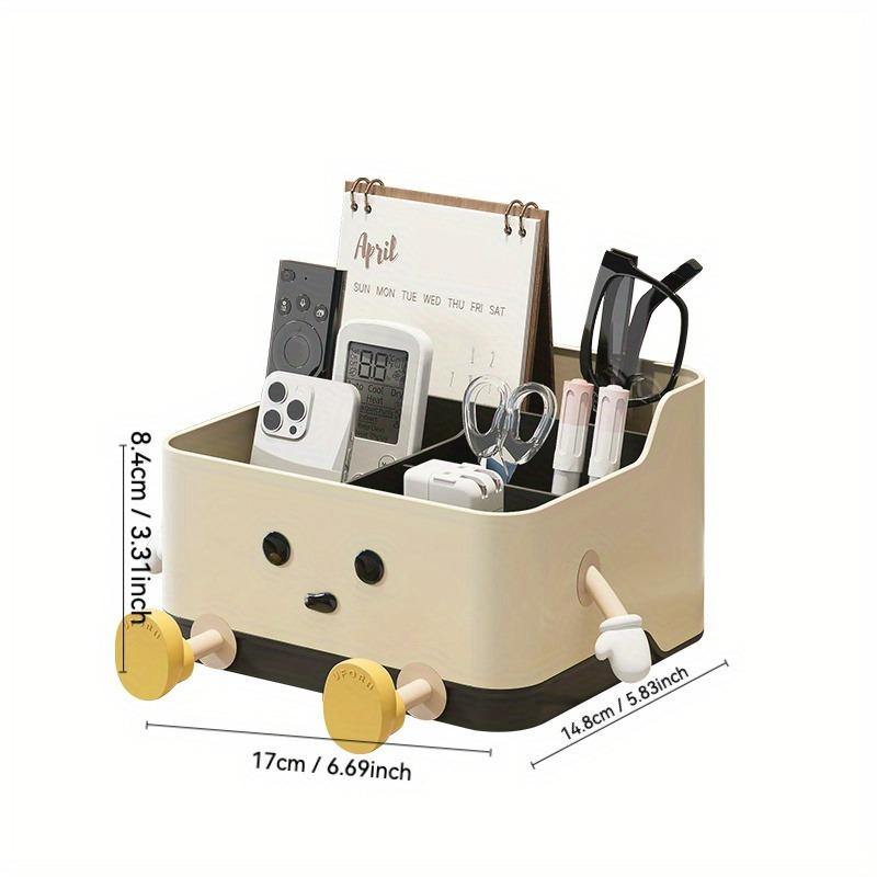 Multifunctional Desktop Storage Box with Built In Calendar Holder Cable Management Box,Storage Basket for Personal Care Products