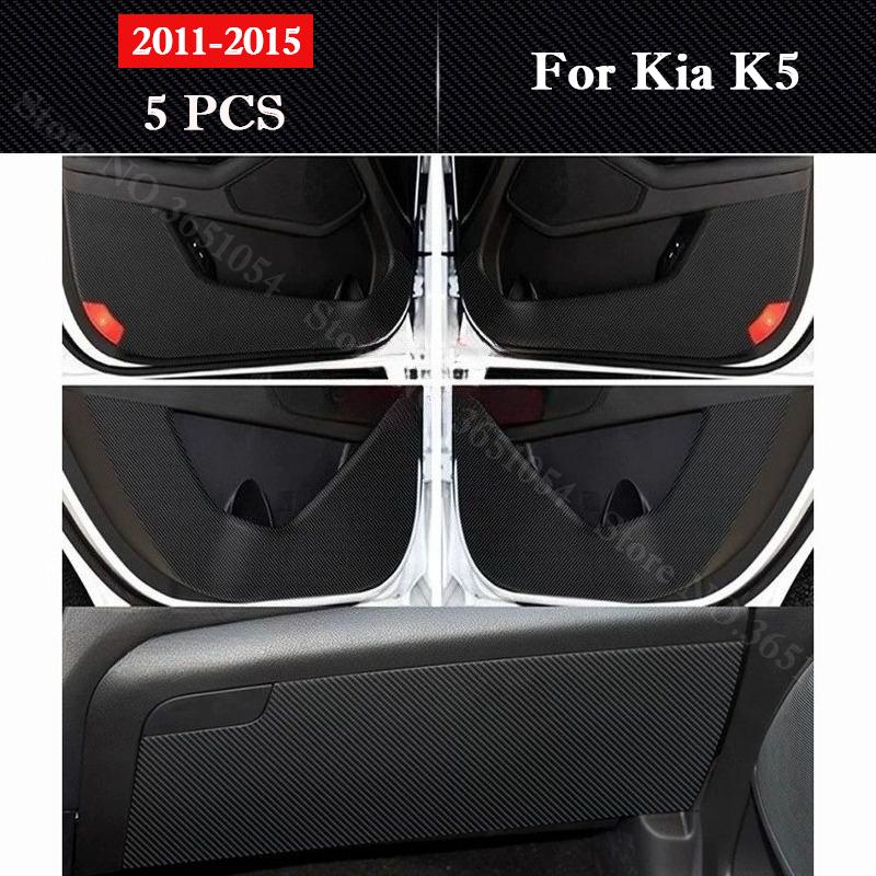 For Kia K5 2011-2025 2026 Car Door Anti Kick Pad Glove Box Protection Stickers Mats Scratch Resistant Film Interior Accessories