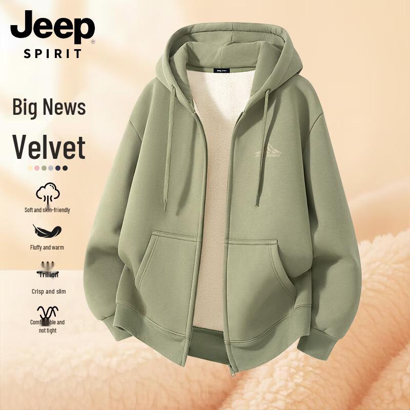 Jeep Spirit Men s Fleece-Lined Pullover Hoodie M