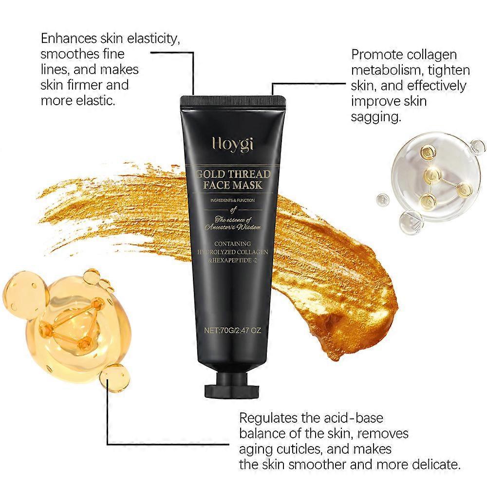 24K Gold Peel-Off Maske Kollagen Anti-Aging Faltenlifting Straffend Feuchtigkeitsspendend Tiefenreinigung Feine Linien Maske Für Alle Hauttypen
