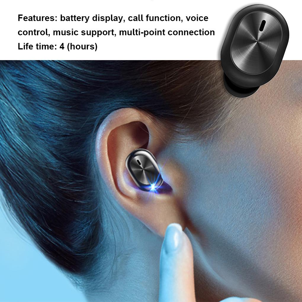 Elroy Kopfhörer V5.0 In-Ear Ohrhörer Stereo Sprachsteuerung Sportkopfhörer