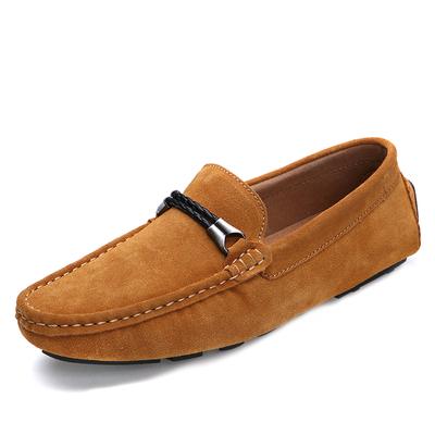 Flats Suede Loafers Leather Men's Shoes New Driving Flat Casual Style Men's Shoes Trendy Fashion Outdoor Lazy Loafers Men's Shoe