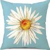 Spring and Summer Pillowcase Bedroom Living Room Sofa Pillowcase Linen Floral Decoration Pillow Cushion