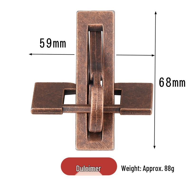 Kongming Lock 9-Link IQ Puzzle - Zinc Alloy Educational Toy for Adults & Kids