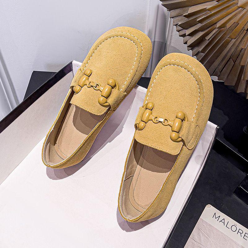 Season Hot Kids Small Kuo Love~ Horse Buckle Retro Thick Bottom Comfortable Casual Doudou Shoes Trendy Wear-resistant Spring