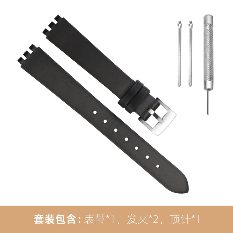 New Black Red white pink blue brown Watchband For SWATCH Genuine leather Watch band 12mm cowhide Wrist strap accessories women