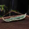Celadon Feder Keramik Räucherstäbchen und Kegel Halter für Zen Meditation Heimdeko Aromatherapie Geschenk