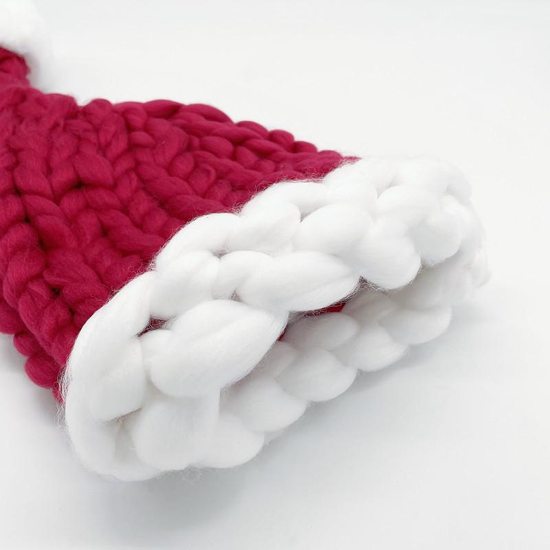 Căciulă Tricotată Handmade Părinte-Copil Halloween & Crăciun Moș Crăciun - Căciulă Decorativă Husă Sticlă de Vin