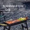 ZhiShi Portable Folding BBQ Grill with 8-Piece Set