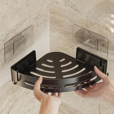 New 1 PCS Adhensive Bathroom Shampoo Holder Shower Caddy Shelves Storage No Drill Shelf Corner Towel Holder Shelves for Bathroom
