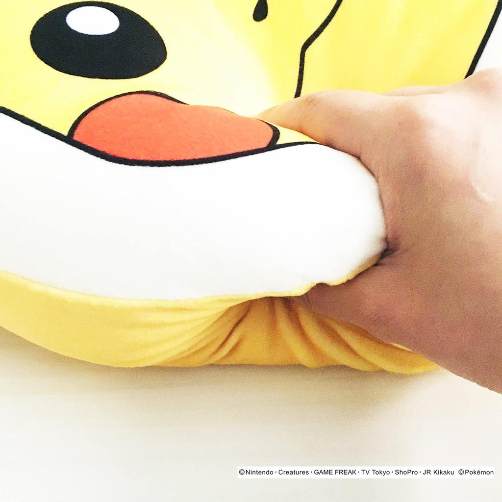 MORIPiLO Pokemon Pikachu Body Pillow and Squishy Face Soft and Soft To the Plush Nap Character Pillow by Morishita (Soft Cushion) Touch, Toy, Pillow,