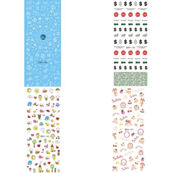 DIY Design Water Transfer Nail Art Wrap Sticker Watermark Fingernails Decals