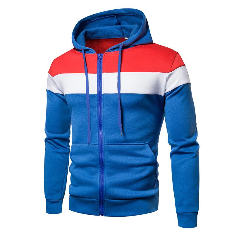 Hettegensere Menn Casual Utendørs Sport Fleecejakke Herre Glidelås Hettegenser Sweatshirts Hettejakke Sportsjakke