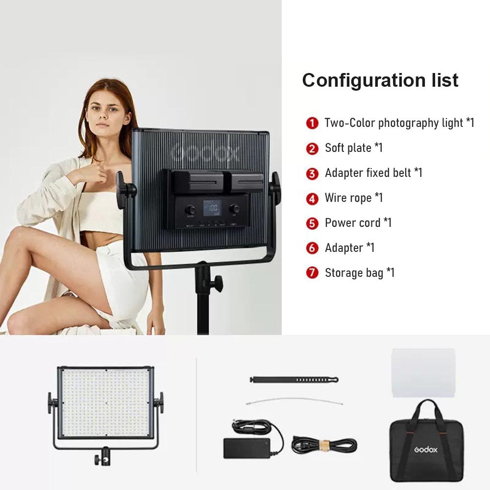 GODOX LDX50Bi 65W Dwukolorowe oświetlenie fotograficzne LED Panel oświetlenia wideo 11 specjalnych efektów świetlnych