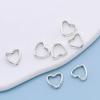 20Pcs Silver Plated Heart Loose Spacer Beads Frame For Jewelry Making Bracelet Necklace Accessories Diy