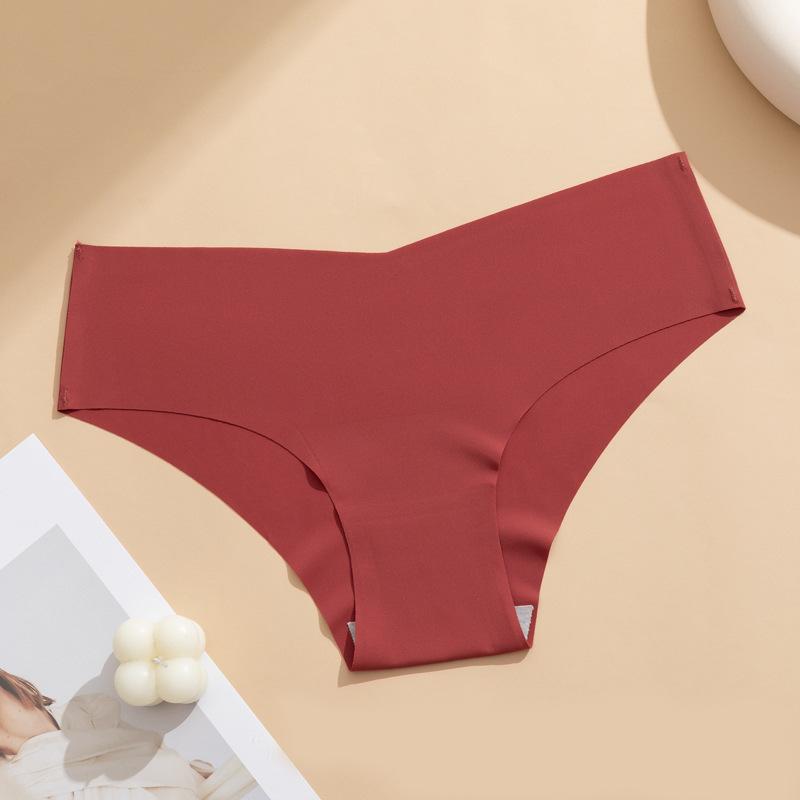 European and American ice silk seamless underwear women's breathable sports sexy pure cotton crotch quick-drying light women's briefs
