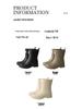 Women's Waterproof Velvet-Lined Mid-Calf Rain Boots: Drawstring, Wear-Resistant, Non-Slip Rubber for Cross-Border Fashion